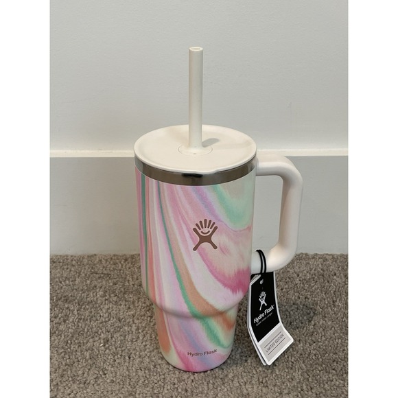 Hydro‎ Flask 40 oz Tumbler with Handle Straw Lid Limited Edition Swirl - Picture 1 of 7